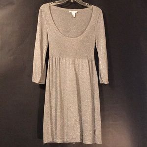 White House Black Market Silver Dress